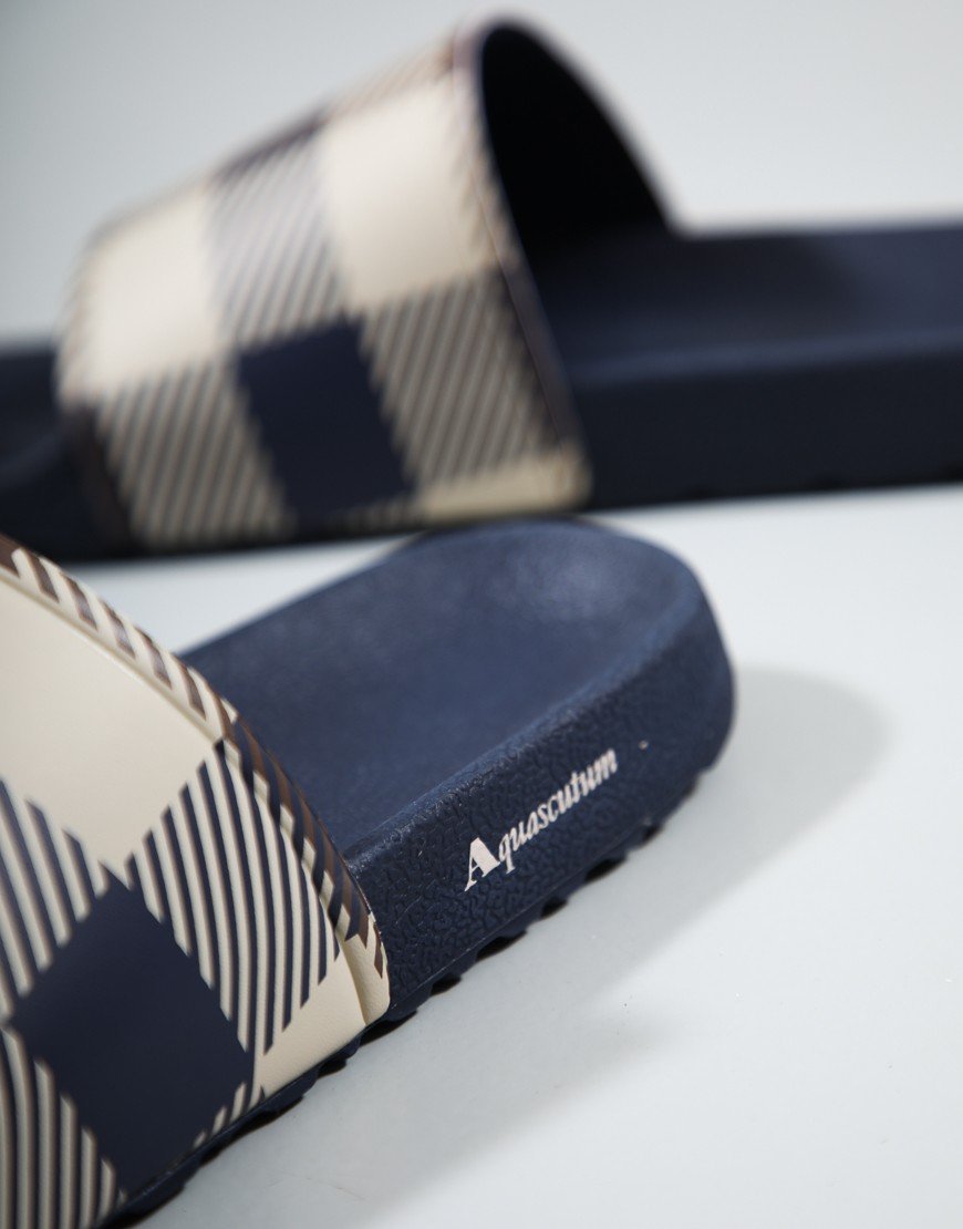 Aquascutum Macro Slides Navy