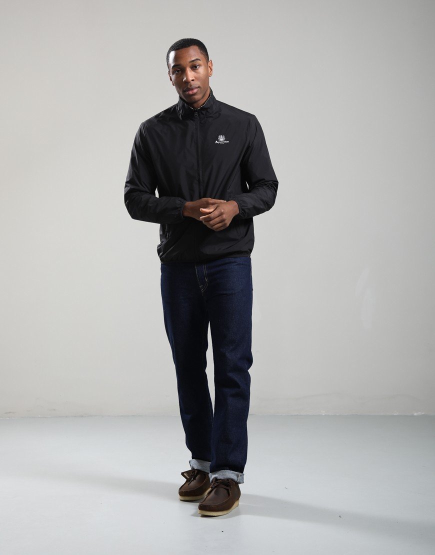 Aquascutum Mock Neck Sailor Reversible Jacket Black