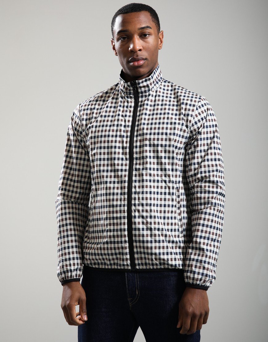 Aquascutum Mock Neck Sailor Reversible Jacket Black