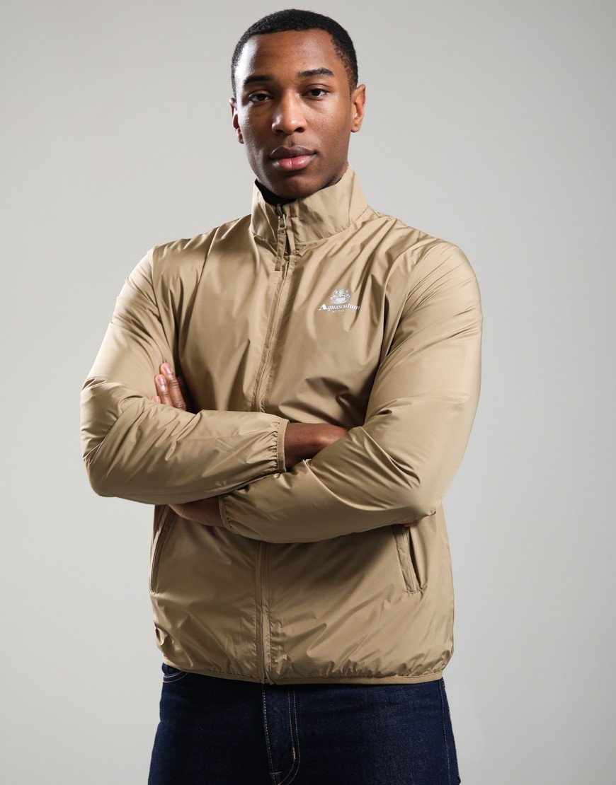 Aquascutum Mock Neck Sailor Reversible Jacket Khaki