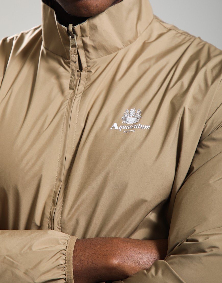 Aquascutum Mock Neck Sailor Reversible Jacket Khaki