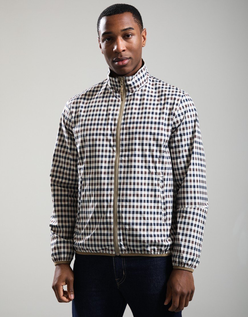 Aquascutum Mock Neck Sailor Reversible Jacket Khaki