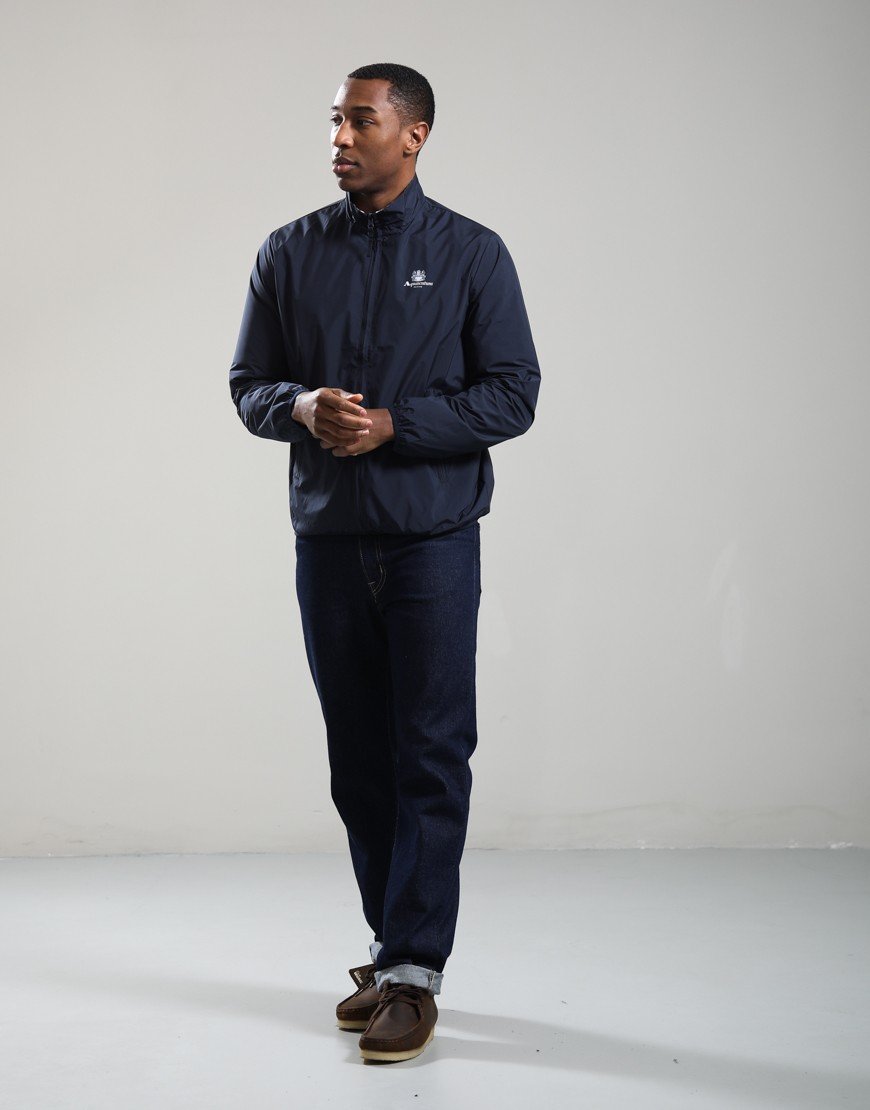 Aquascutum Mock Neck Sailor Reversible Jacket Navy