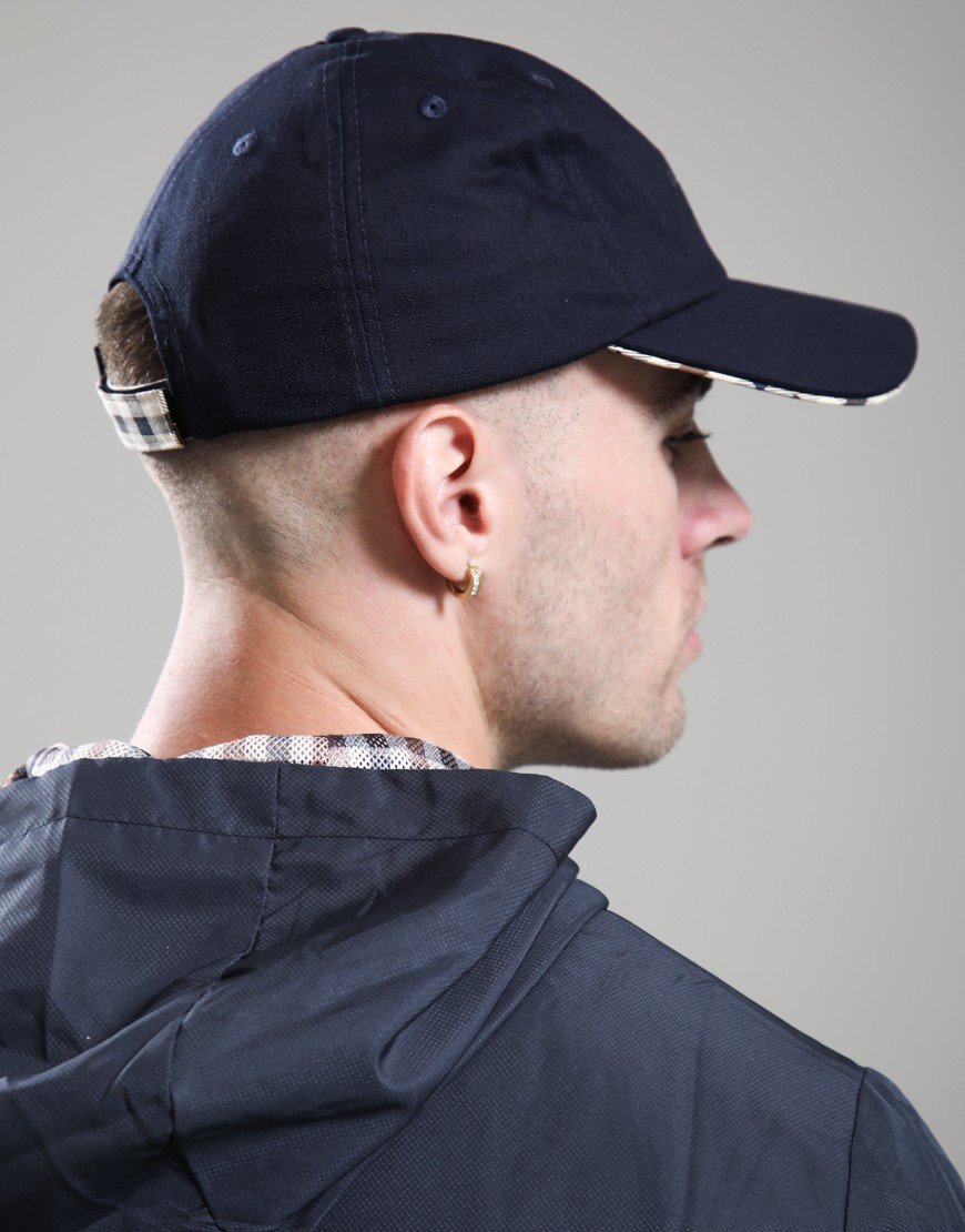 Aquascutum Piping Baseball Cap Navy
