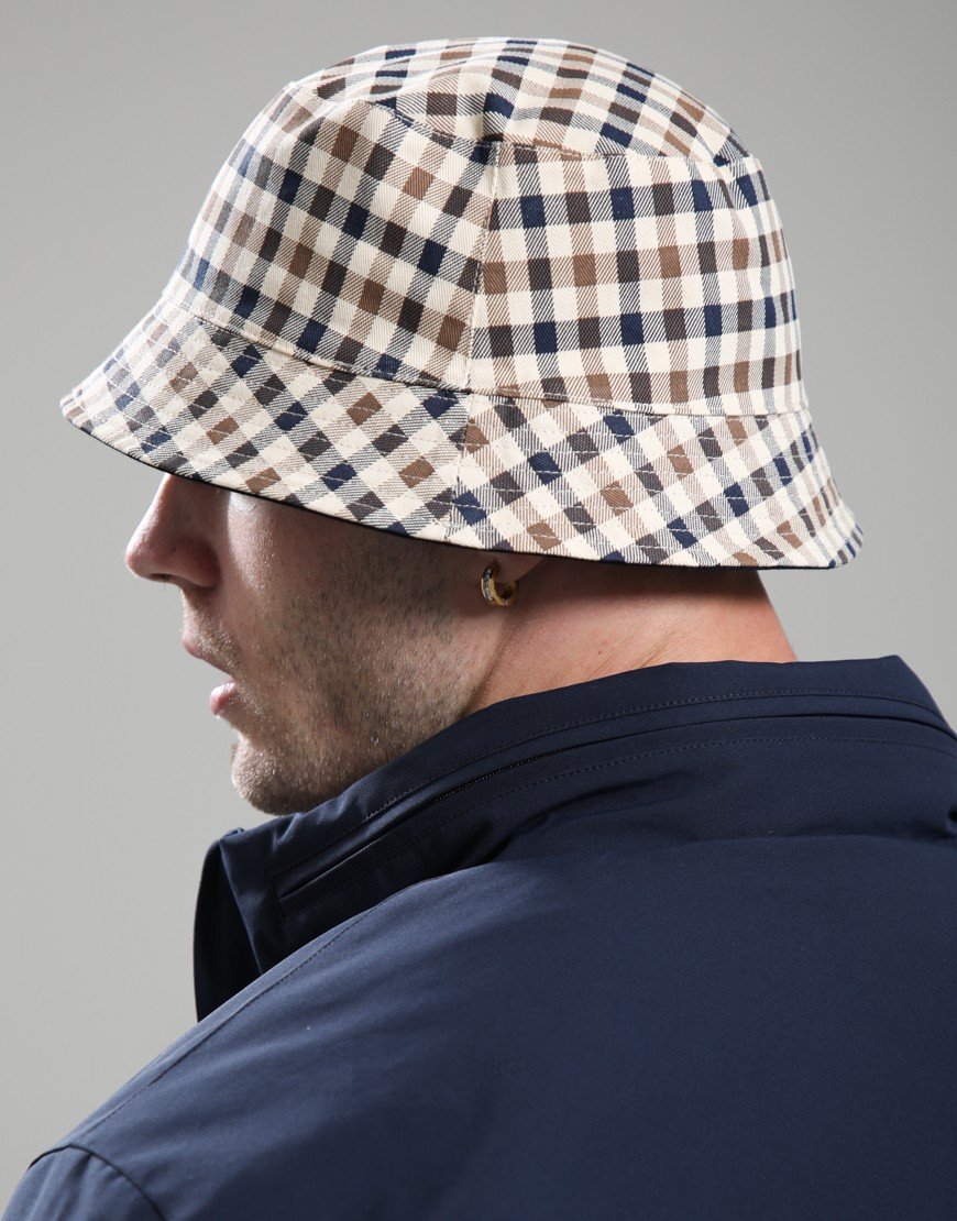 Aquascutum Reversible Bucket Cap Navy