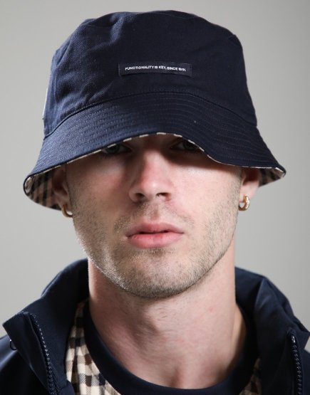 Aquascutum Reversible Bucket Cap Navy