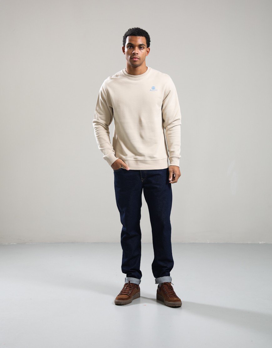Aquascutum Small Logo Crew Sweat Beige