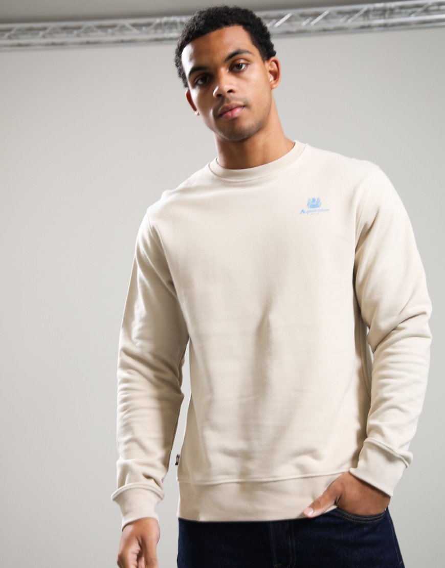 Aquascutum Small Logo Crew Sweat Beige