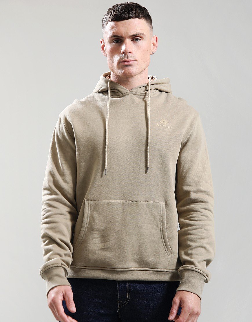 Aquascutum Small Logo Hoodie Khaki