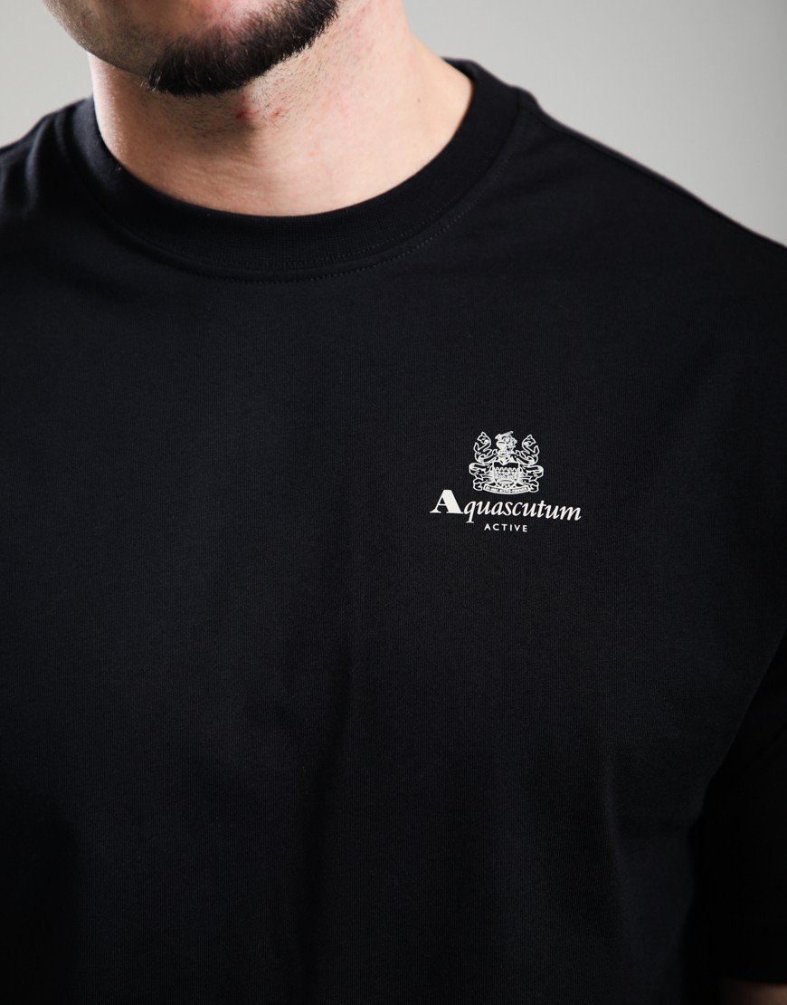 Aquascutum Small Logo T-Shirt Black