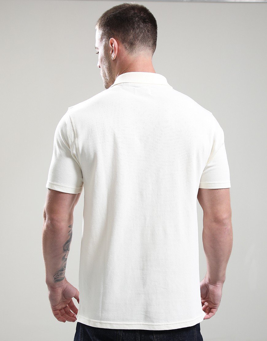 Aquascutum Stripes Piquet Polo Shirt Old White Aquascutum Stripes Piquet Polo Shirt Old White