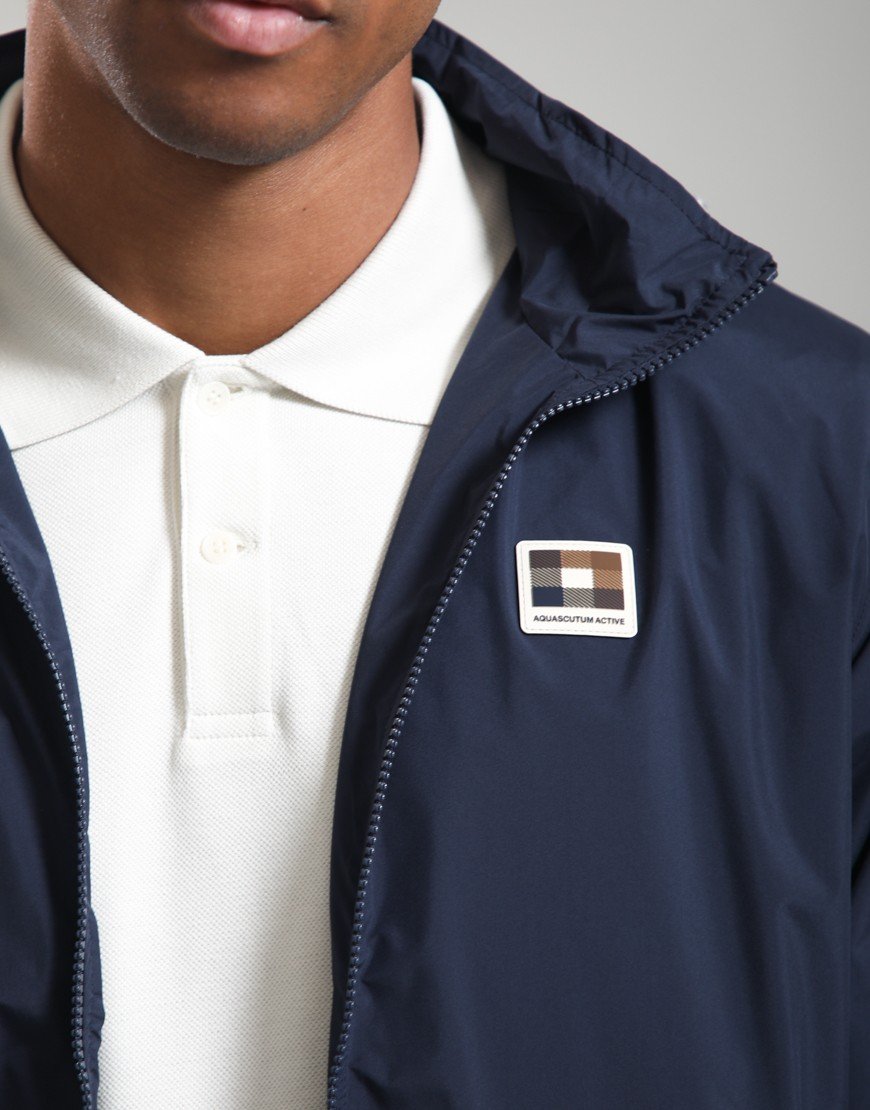 Aquascutum RLG Badge Windbreaker Navy