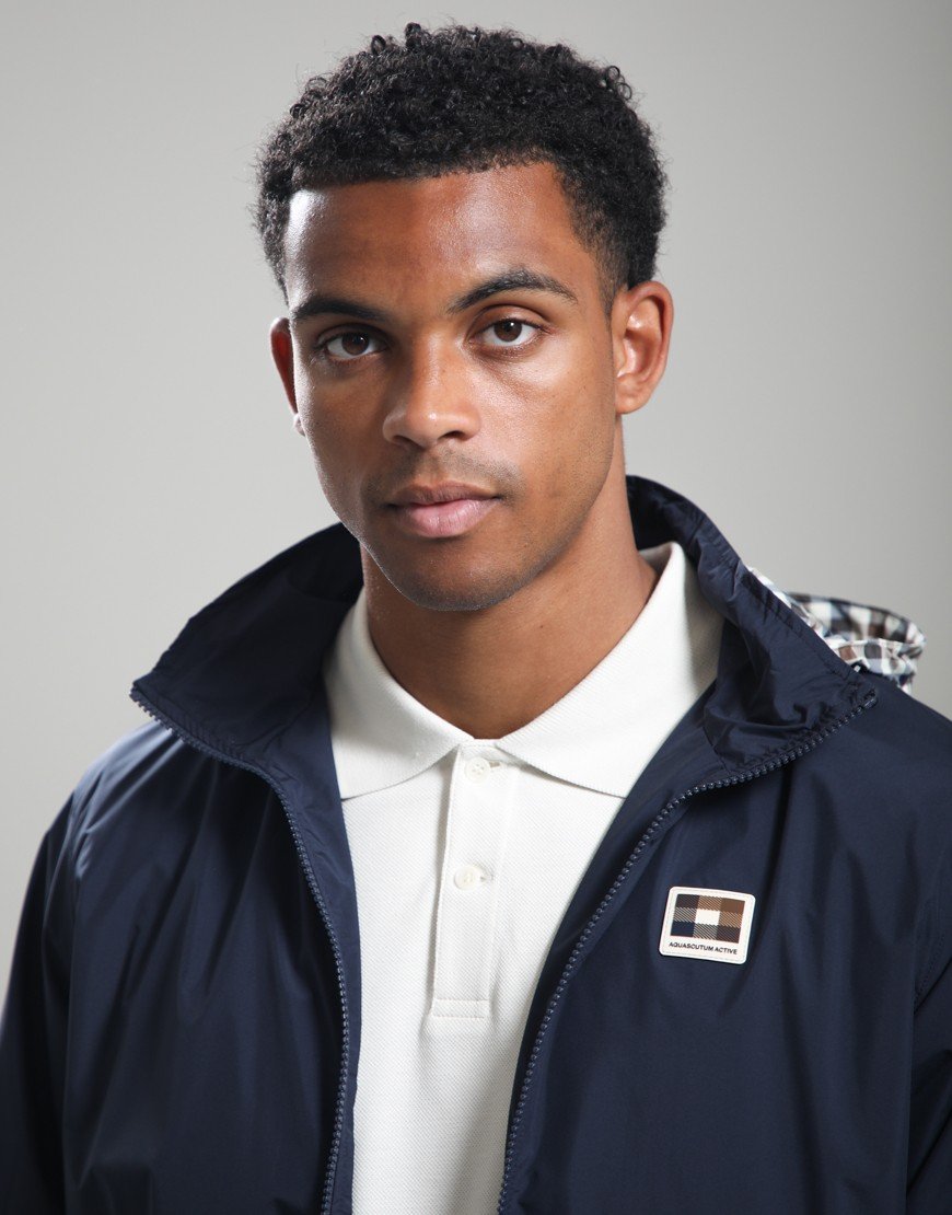 Aquascutum RLG Badge Windbreaker Navy