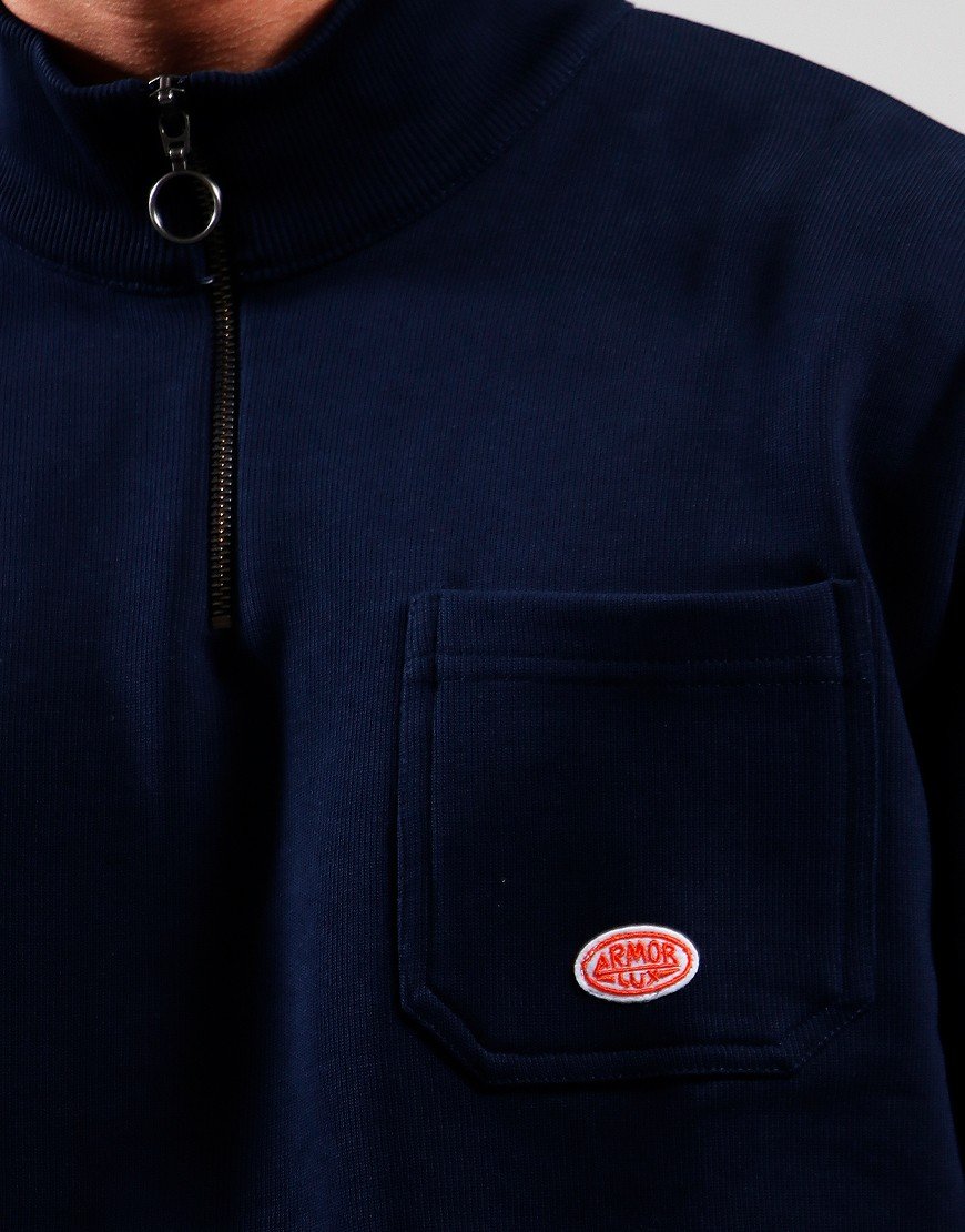 Armor Lux 1/4 Zip Sweat Marine Deep