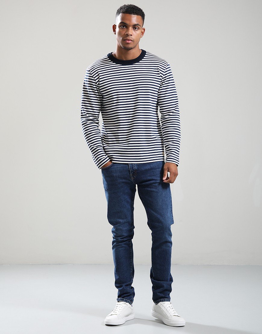Armor Lux ML Heritage Long Sleeve T-Shirt Marine Deep/Milk