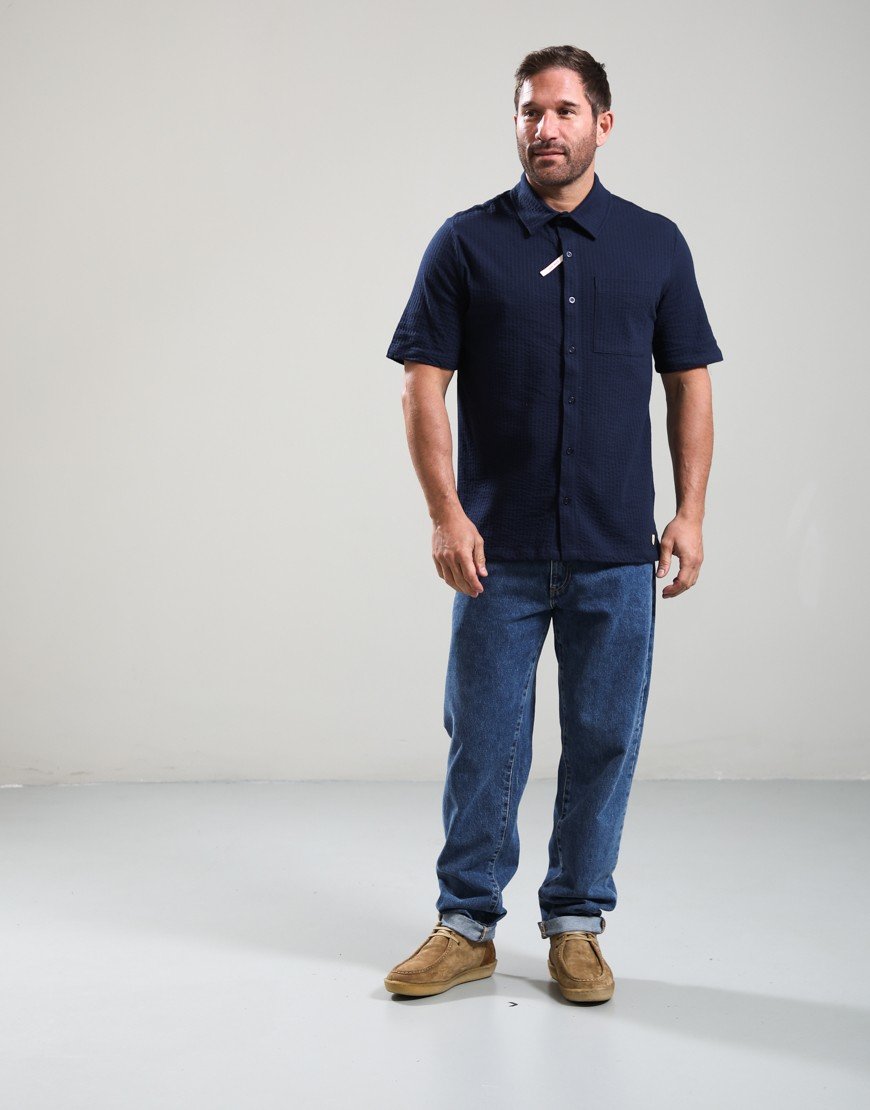 Armour Lux Chemise MC Heritage Shirt Marine Deep