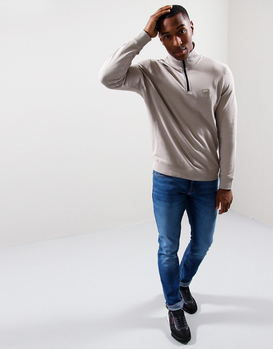 BOSS Zetrust Half Zip Sweat Light/Pastel Grey