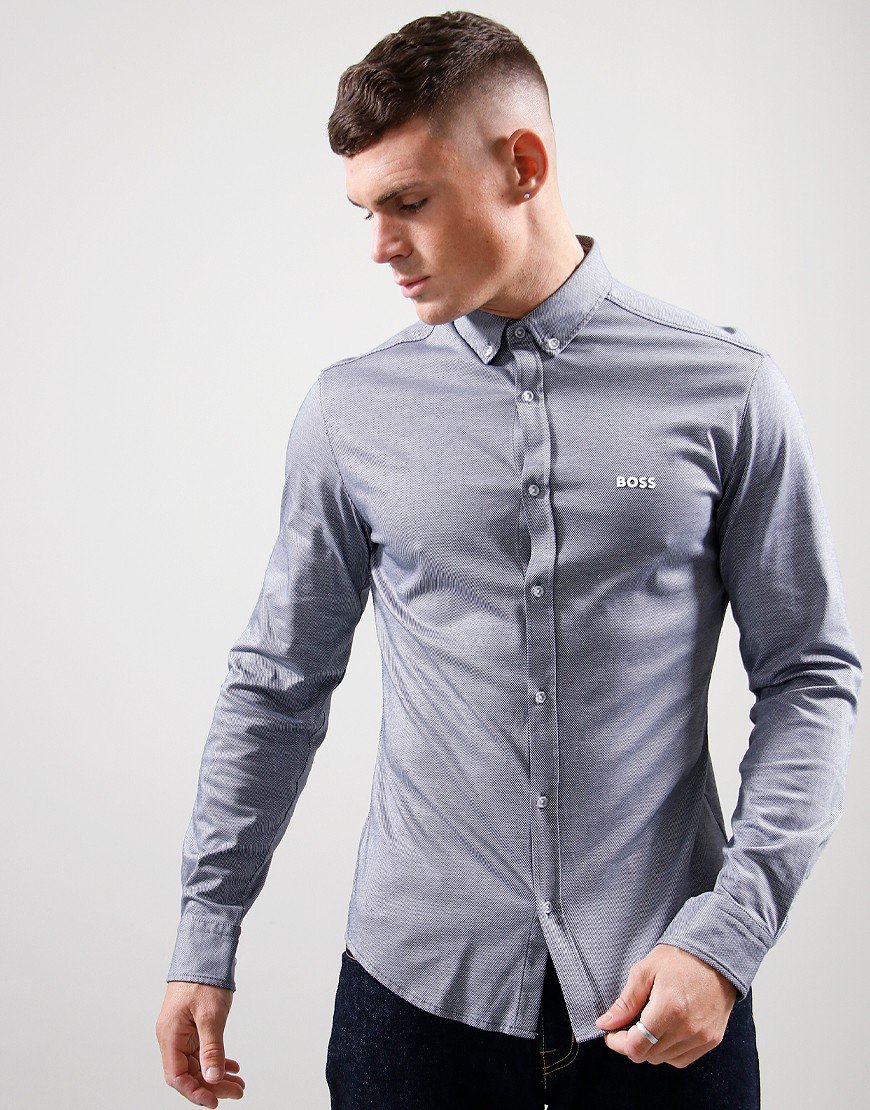 BOSS Biado_R Shirt Navy - Terraces Menswear