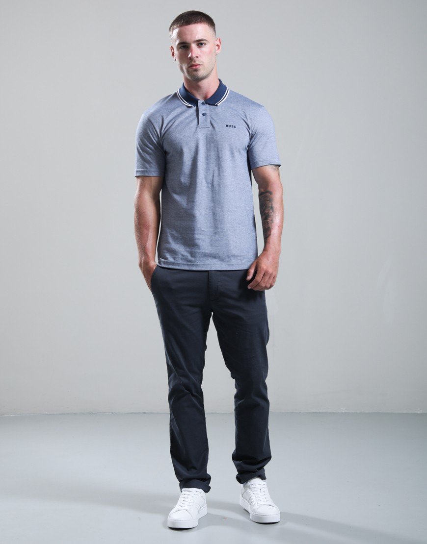BOSS Peoxford New Polo Shirt Open Blue