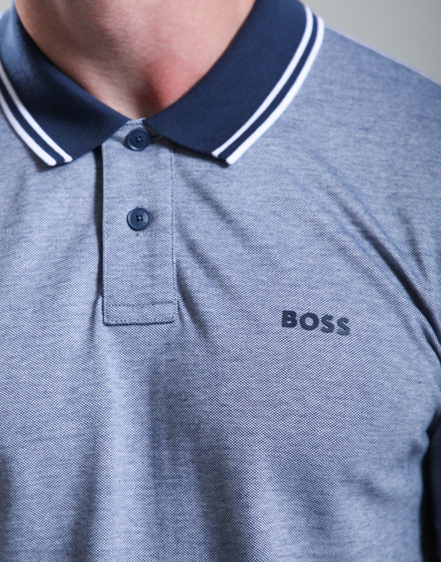BOSS Peoxford New Polo Shirt Open Blue