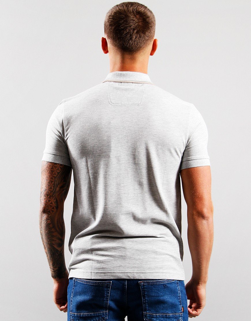 BOSS Paule 4 Polo Shirt Light Pastel Grey