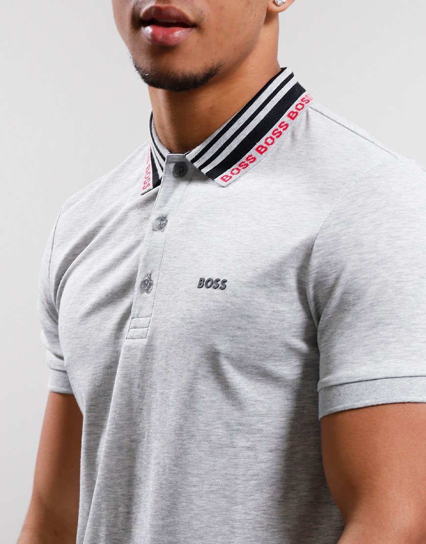 BOSS Paule Polo Shirt Light Pastel Grey