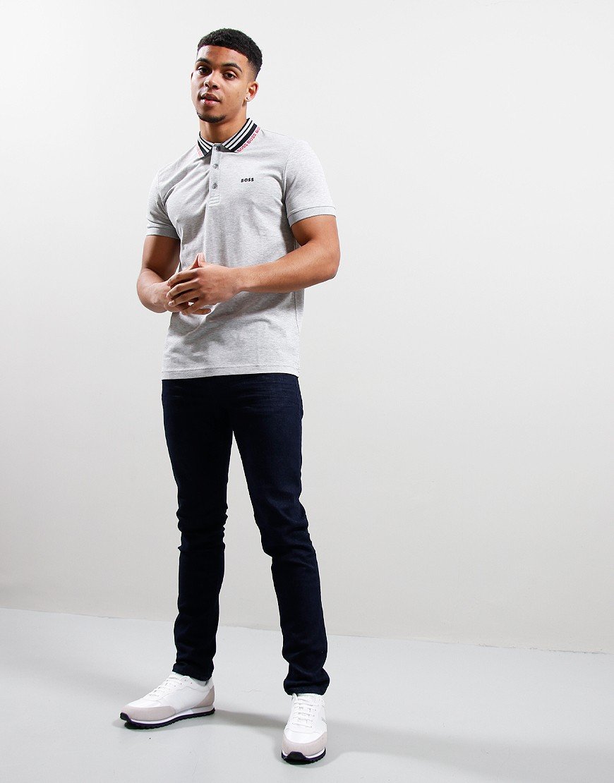 BOSS Paule Polo Shirt Light Pastel Grey