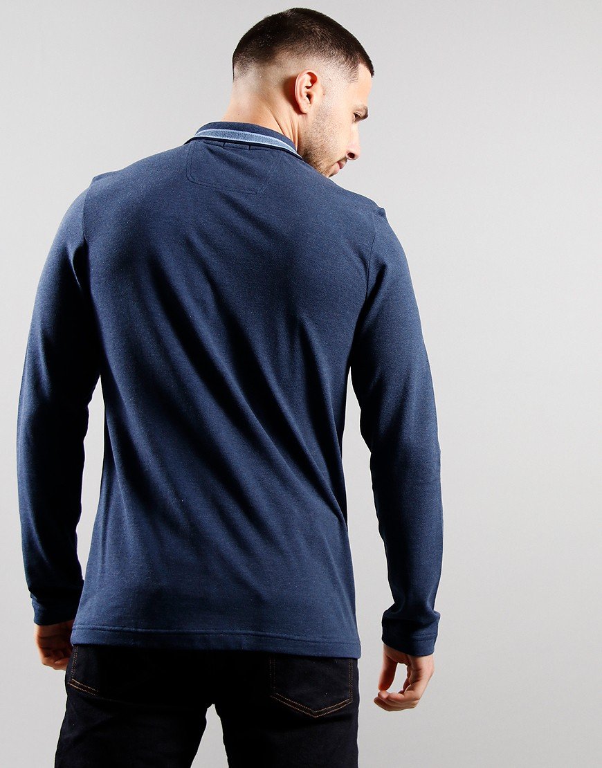 BOSS Plisy Polo Shirt Open Blue