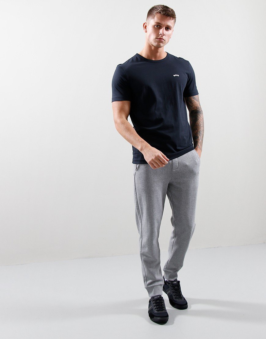 BOSS Curved Logo T-shirt Dark BLue