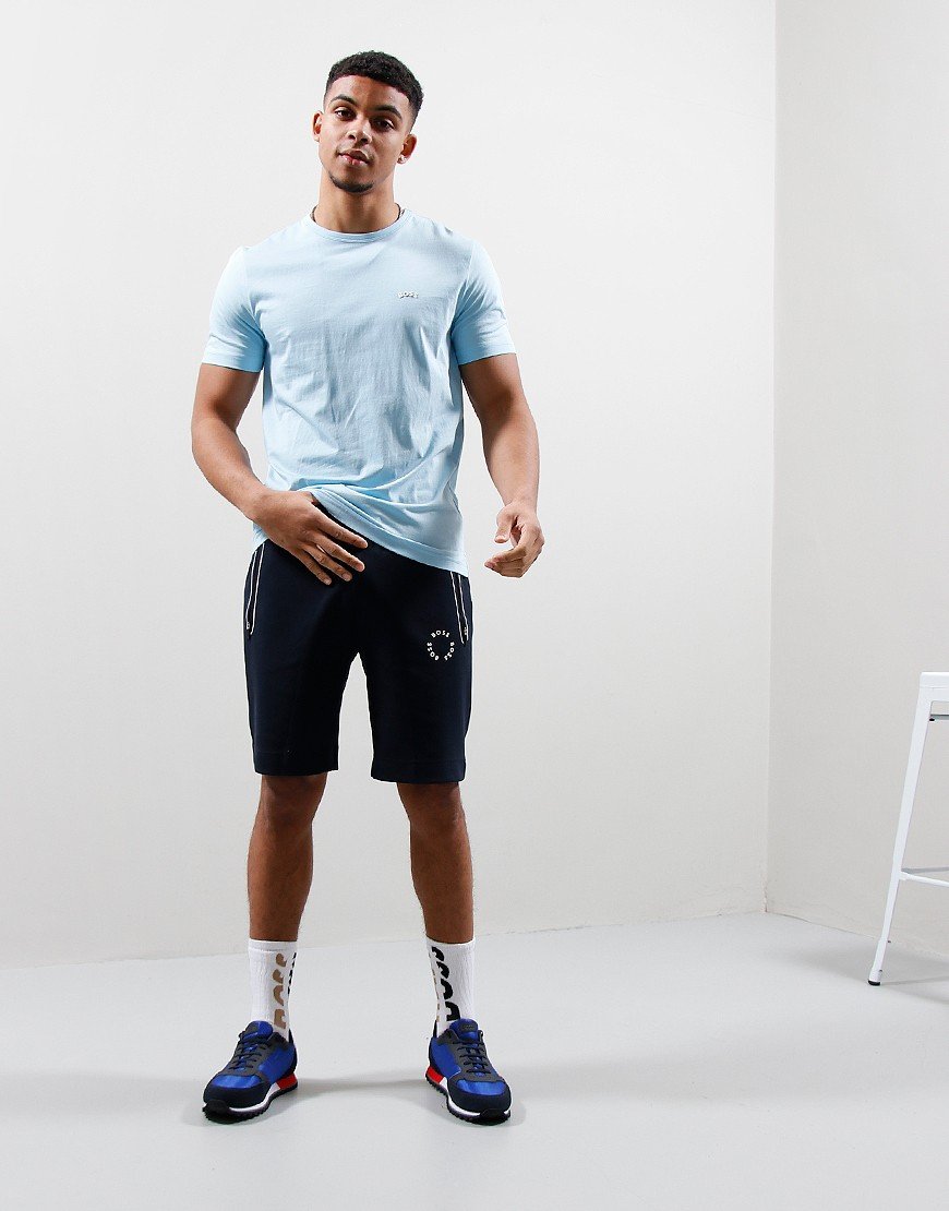 BOSS Curved Logo T-shirt Light Pastel Blue