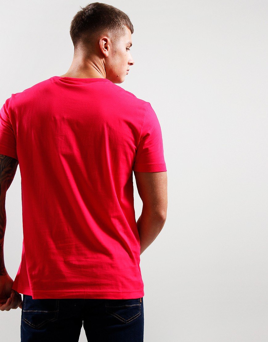 BOSS Curved Logo T-Shirt Bright Pink