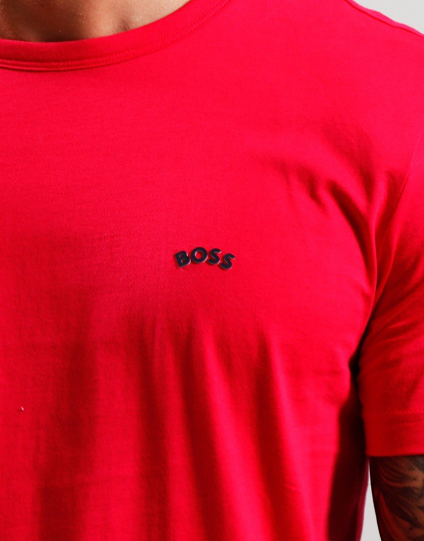BOSS Curved Logo T-Shirt Bright Pink