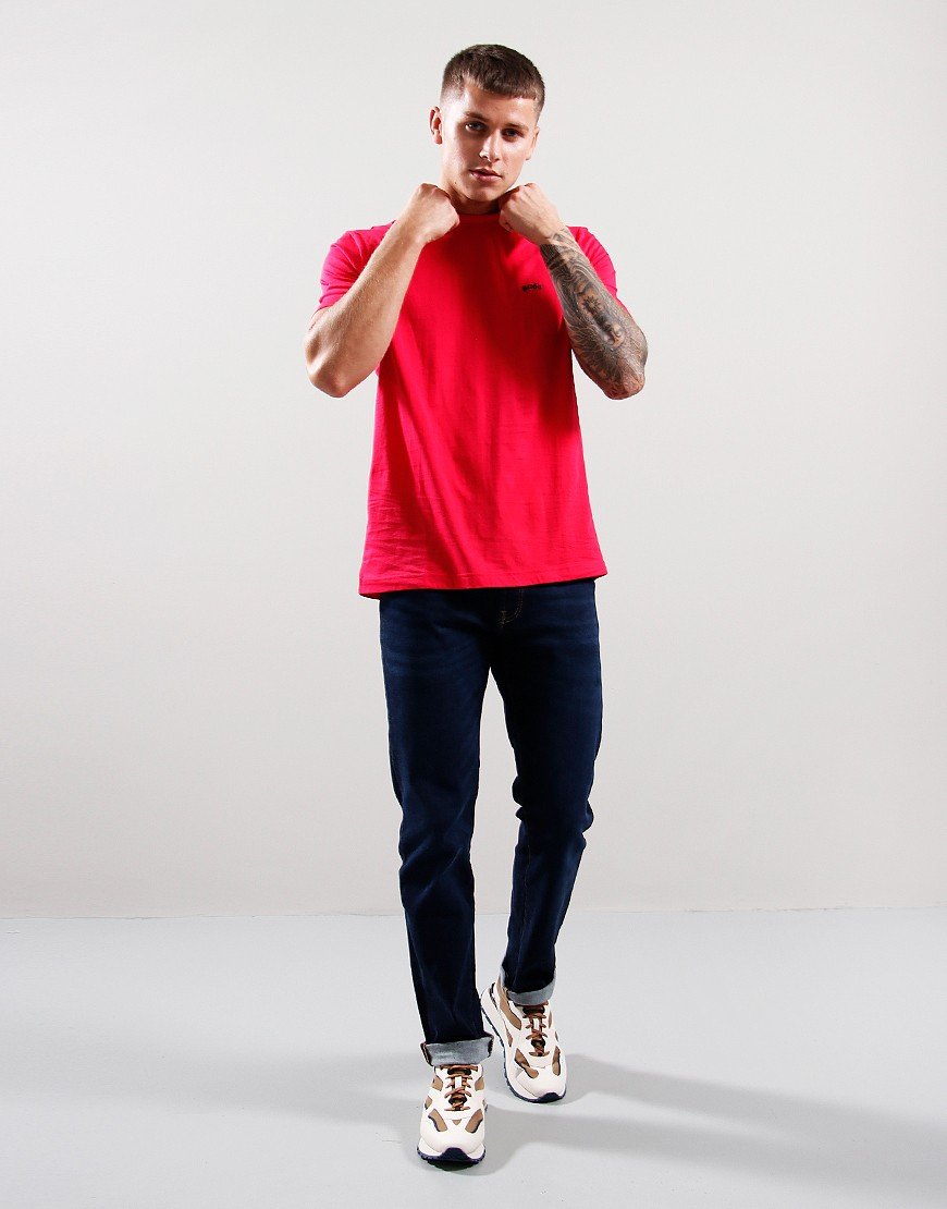 BOSS Curved Logo T-Shirt Bright Pink
