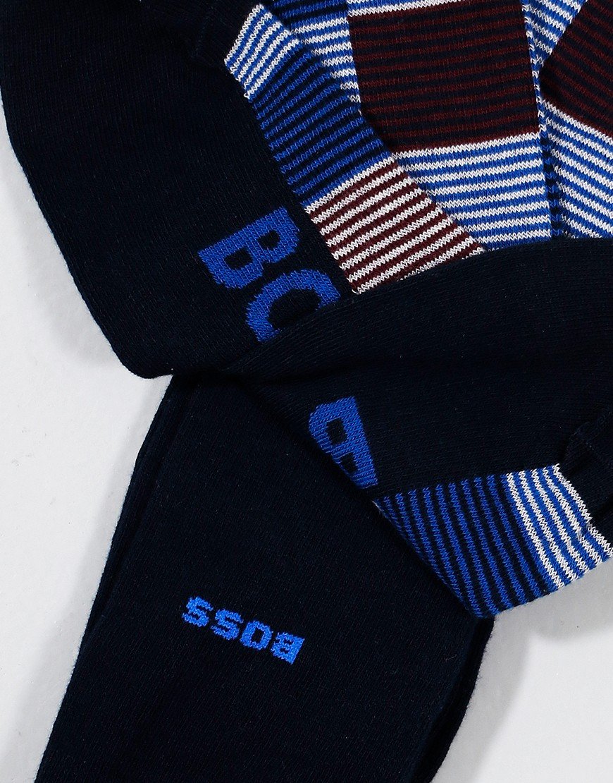 BOSS 2P SH Stripe CC Sock in Black I BOSS I Norton Barrie