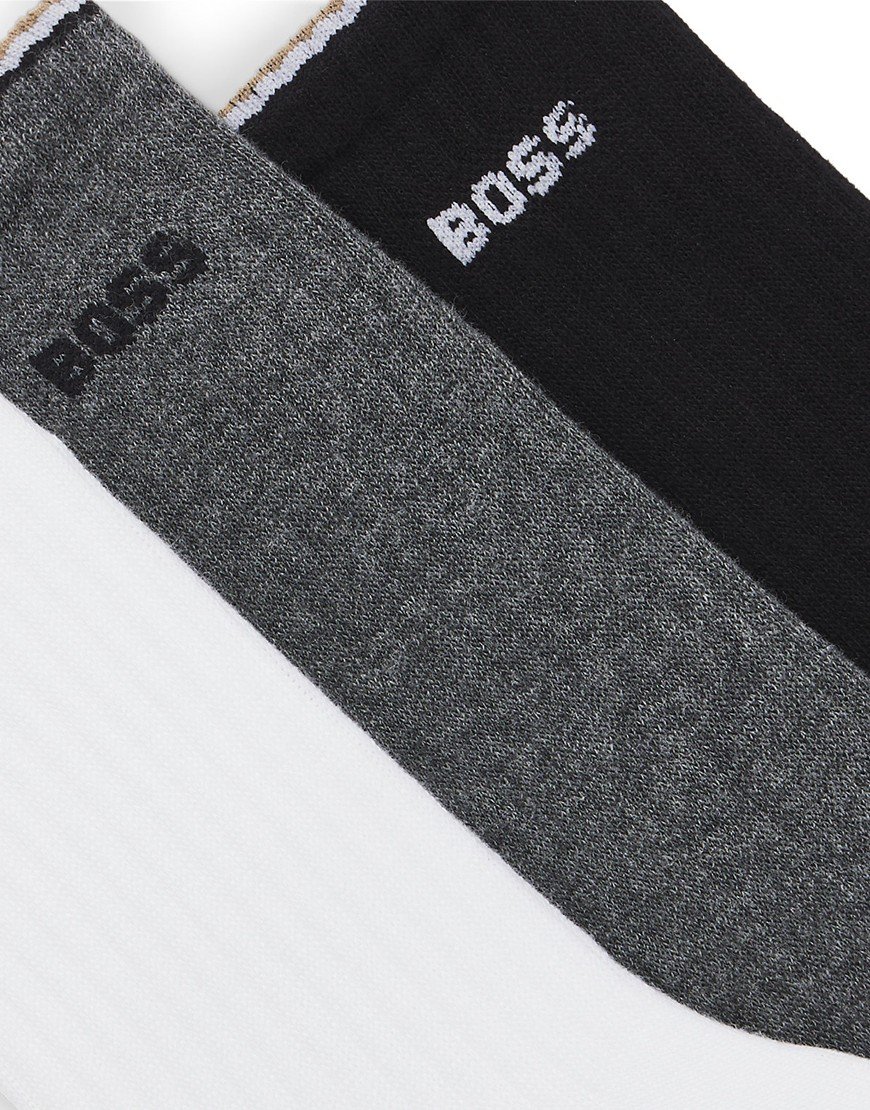 BOSS QS Rib Stripe 3 Pack Socks Open Miscellaneous 960