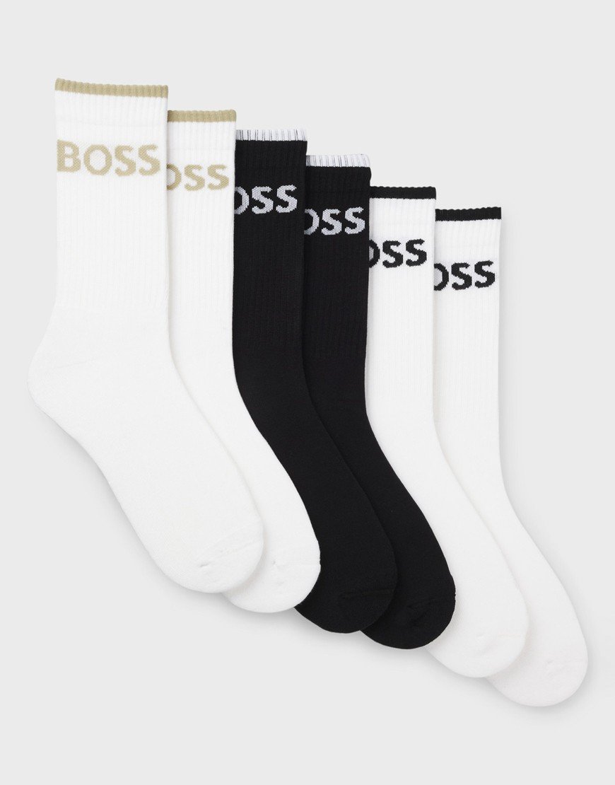 BOSS QS Stripe 6 Pack Socks CC Open Miscellaneous