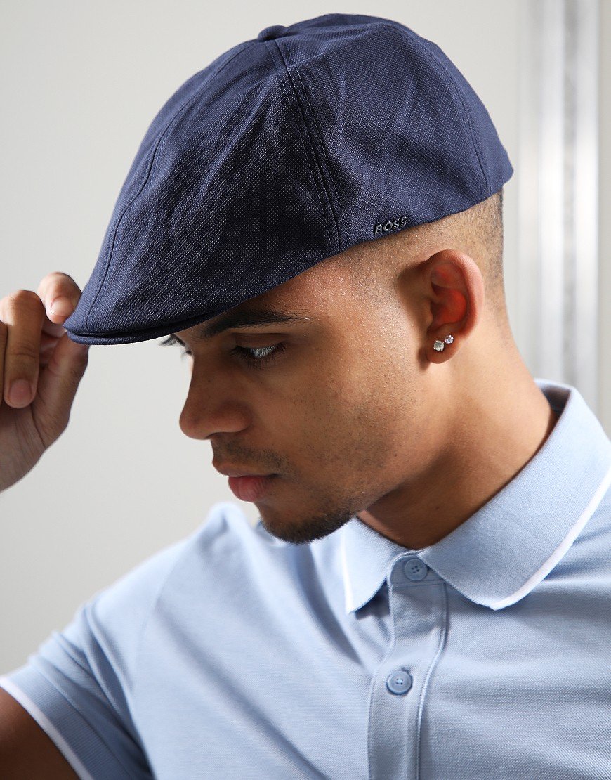 BOSS Trystan-TW Flat Cap Dark Blue