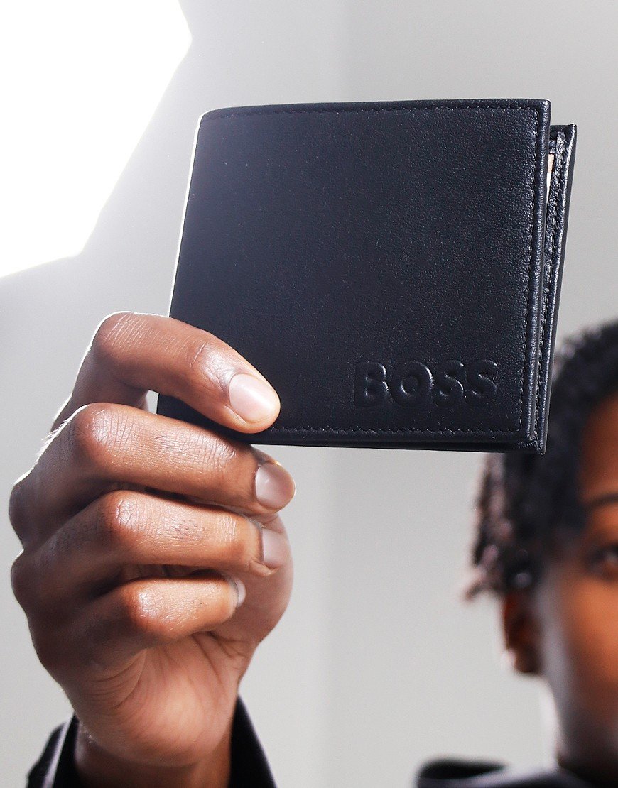 One.8 Wallet BOSS Byron S_8 Wallet Black - Terraces Menswear