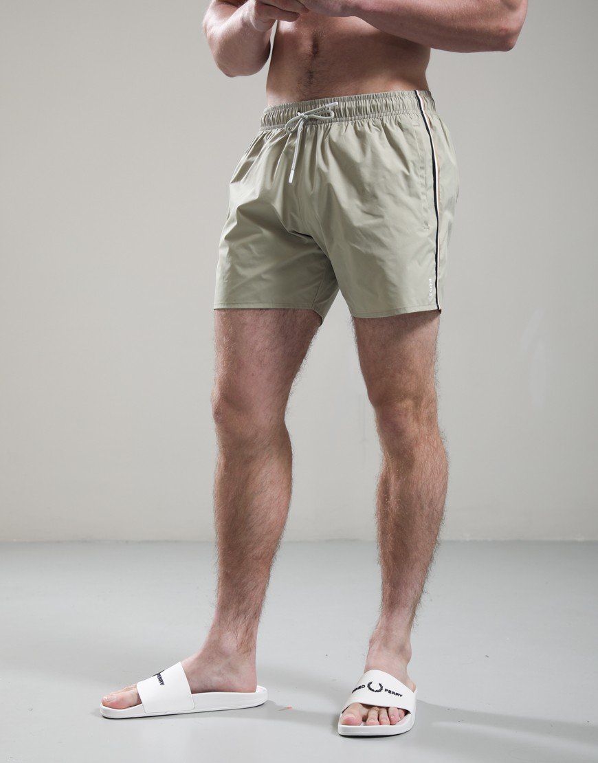 BOSS Iconic Swim Shorts Dark Beige