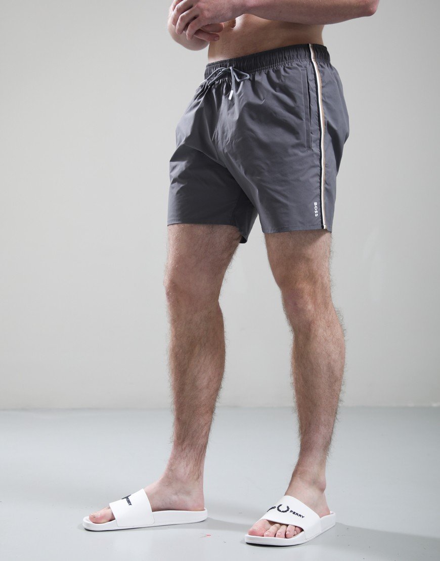 BOSS Iconic Swim Shorts Dark Grey
