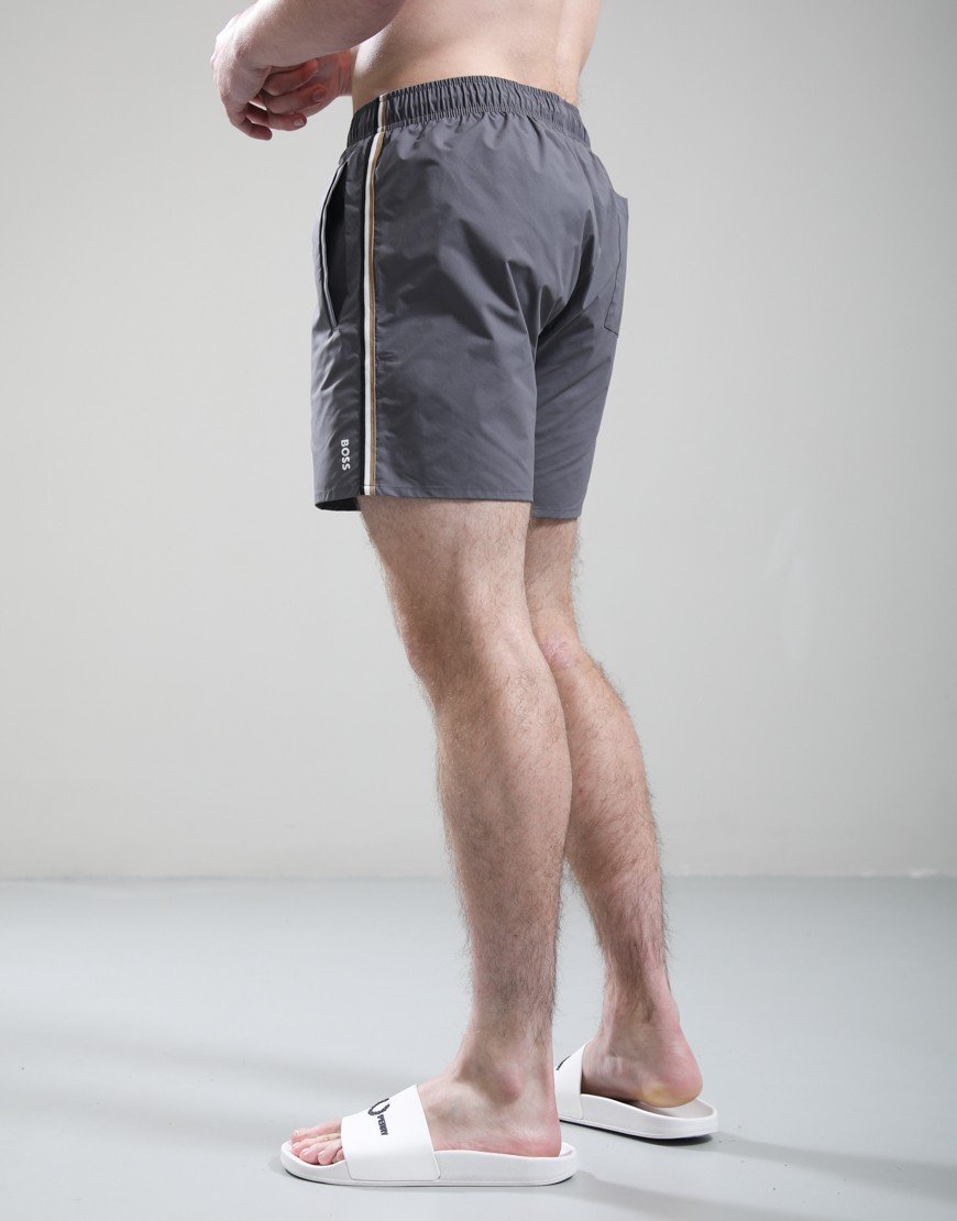 BOSS Iconic Swim Shorts Dark Grey