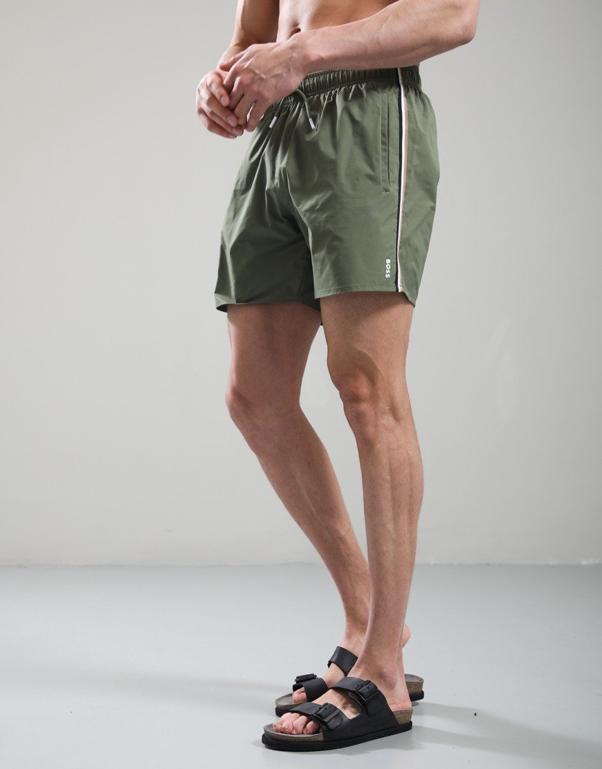 BOSS Iconic Swim Shorts Open Green