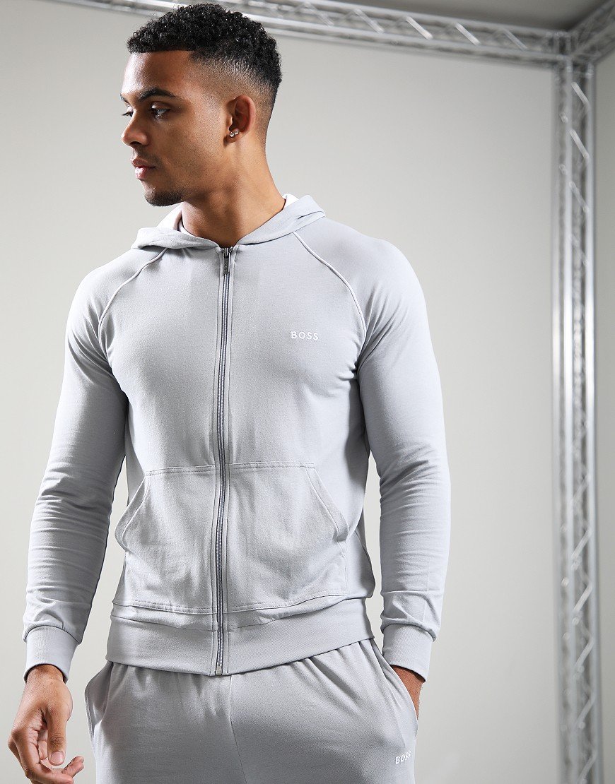 BOSS Mix & Match Hooded Jacket Light Pastel Grey