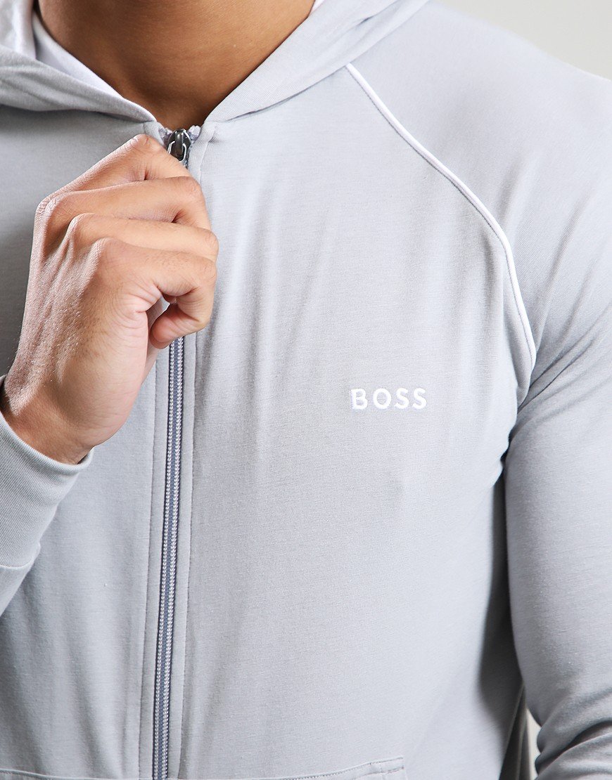 BOSS Mix & Match Hooded Jacket Light Pastel Grey BOSS Mix & Match Hooded Jacket Light Pastel Grey