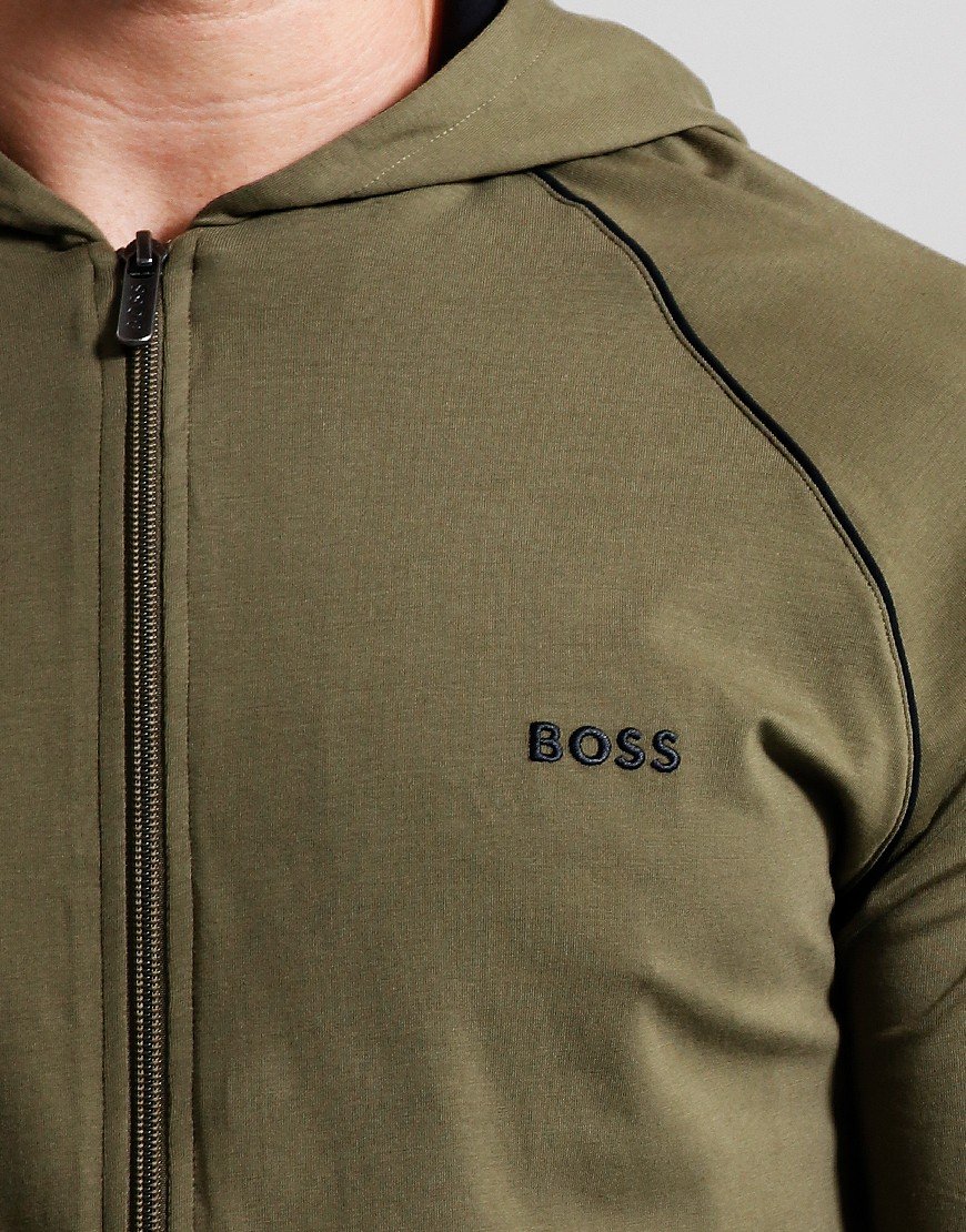 BOSS Mix & Match Hooded Jacket Open Green BOSS Mix & Match Hooded Jacket Open Green