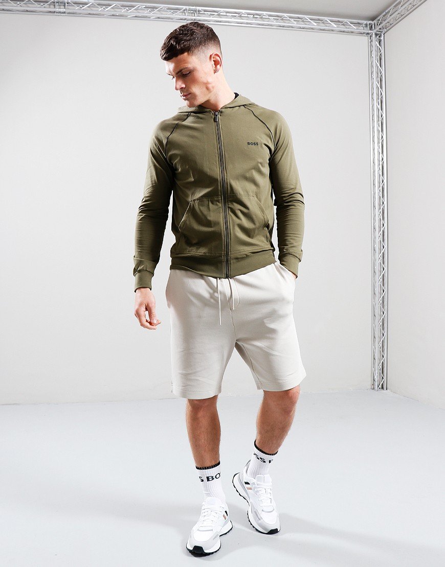 BOSS Mix & Match Hooded Jacket Open Green BOSS Mix & Match Hooded Jacket Open Green