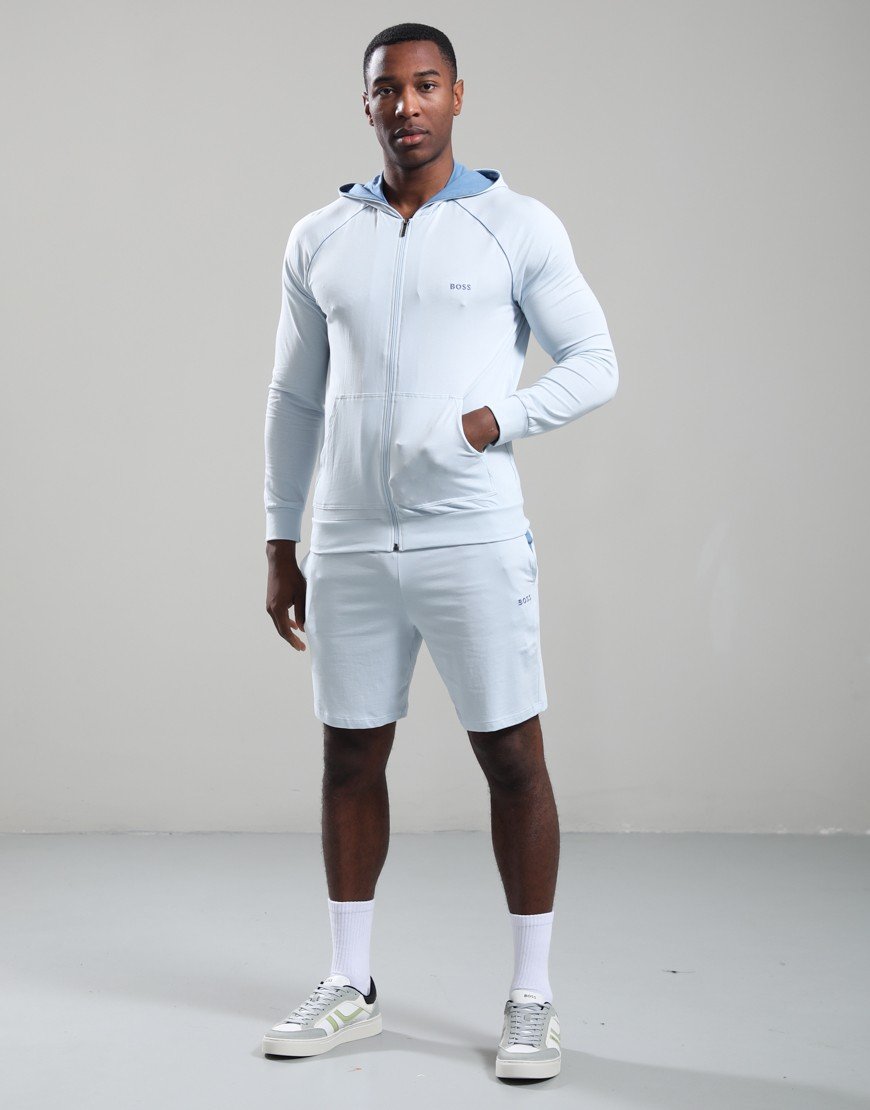 BOSS Mix & Match Hooded Jacket Open Blue