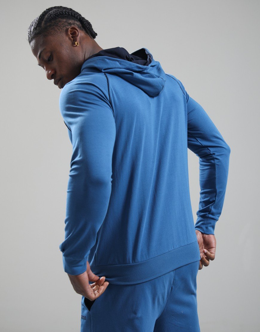 BOSS Mix & Match Hooded Jacket Open Blue