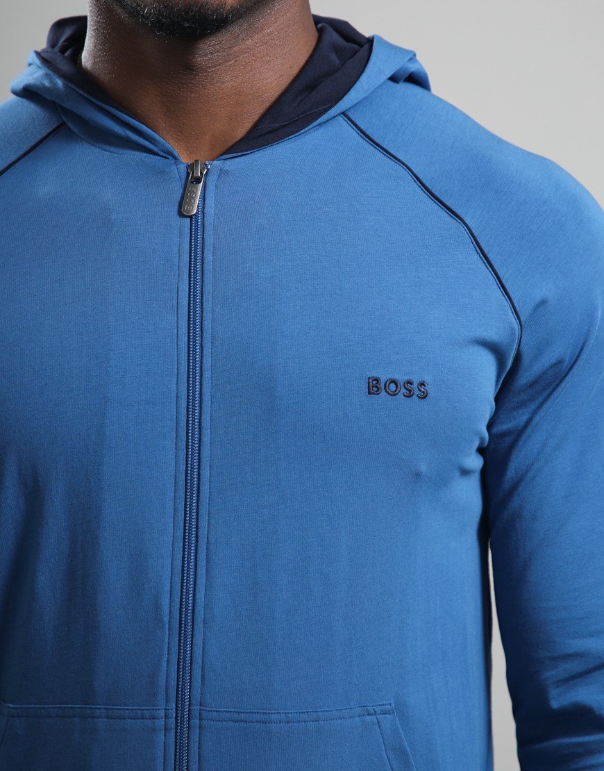 BOSS Mix & Match Hooded Jacket Open Blue