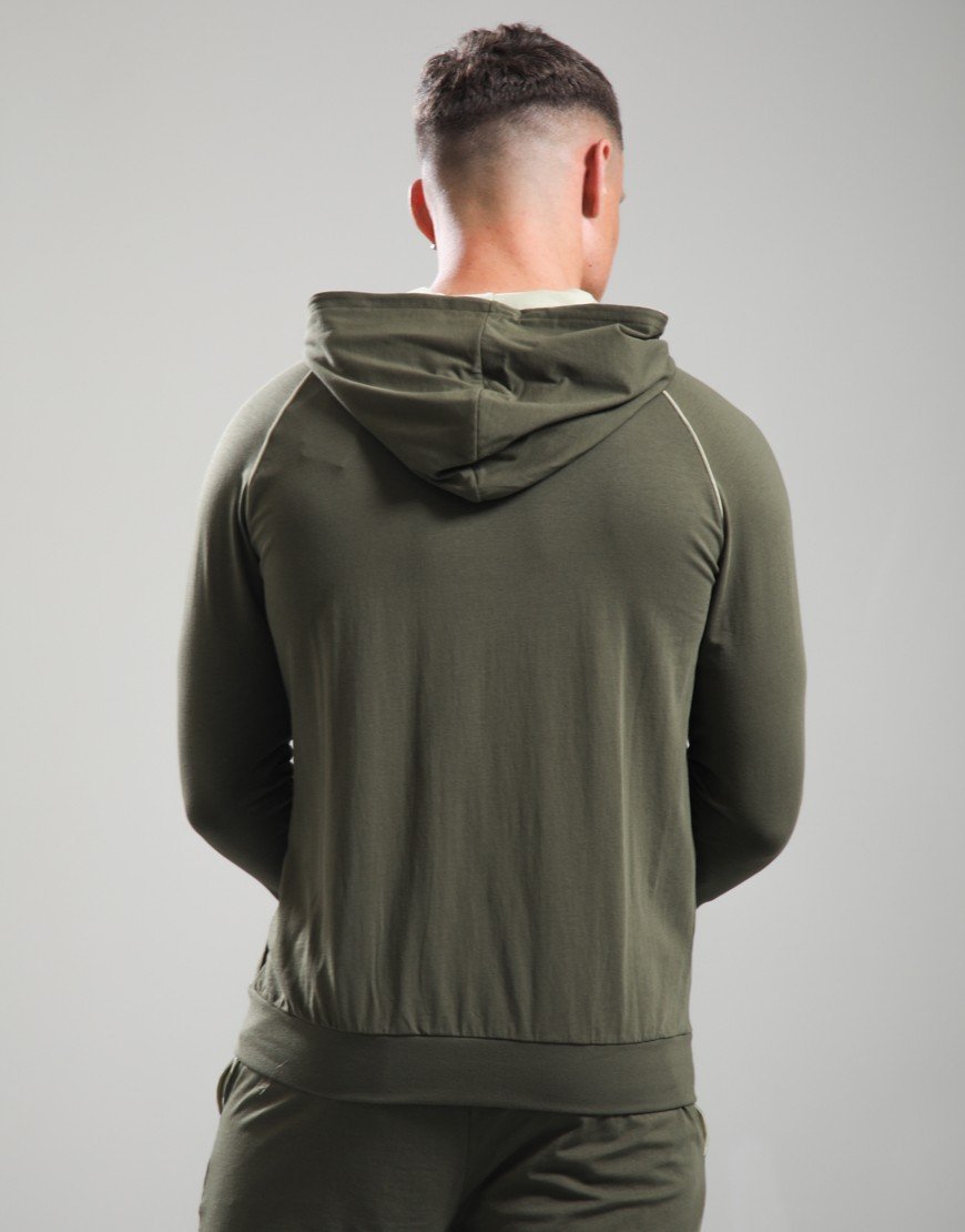 BOSS Mix & Match Hooded Jacket Open Green